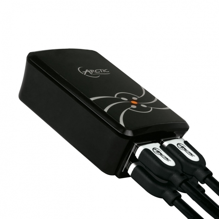 Imagine Incarcator priza 4 x USB, 4800mA Fast Charger with Smart Charging Technology, Arctic